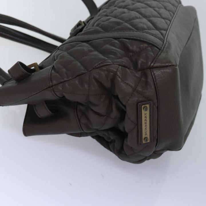Burberry Tote Bag Leather Brown Auth bs16404