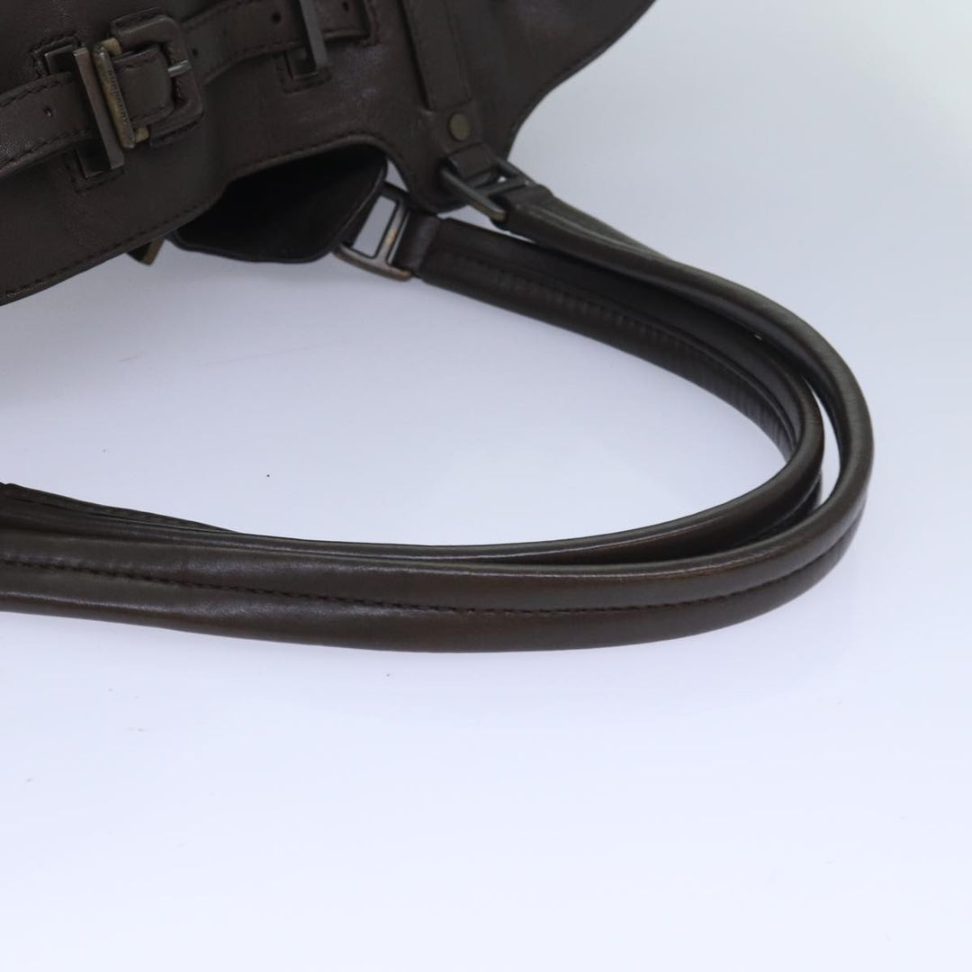 Burberry Tote Bag Leather Brown Auth bs16404