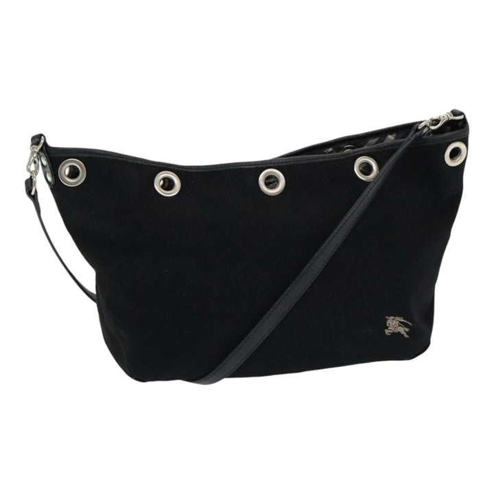 Burberry Blue Label Shoulder Bag Canvas Black Auth bs16430