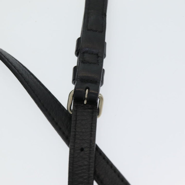 Burberry Blue Label Shoulder Bag Canvas Black Auth bs16430