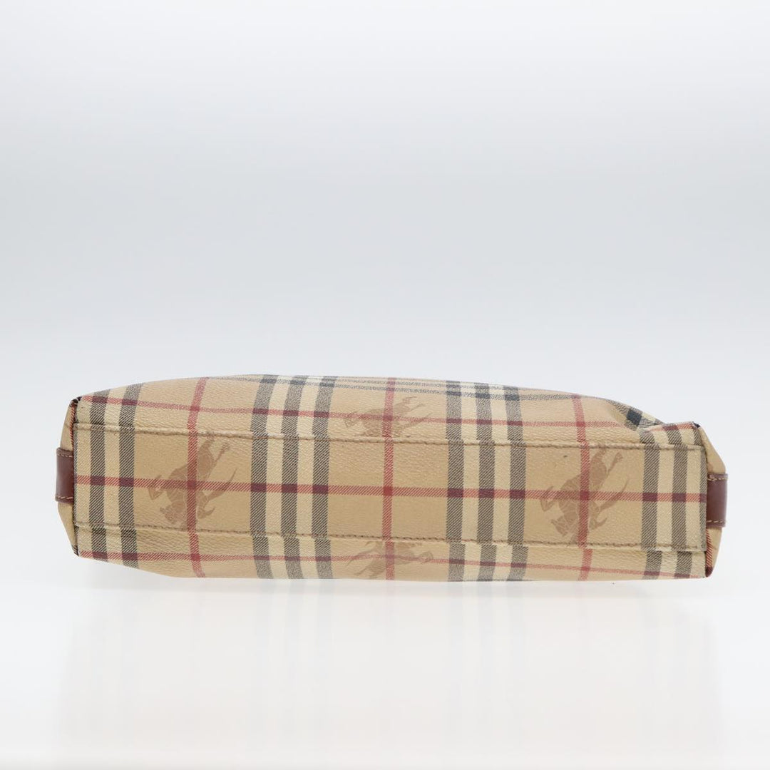Burberry Nova Check Shoulder Bag Canvas Beige Auth bs16479