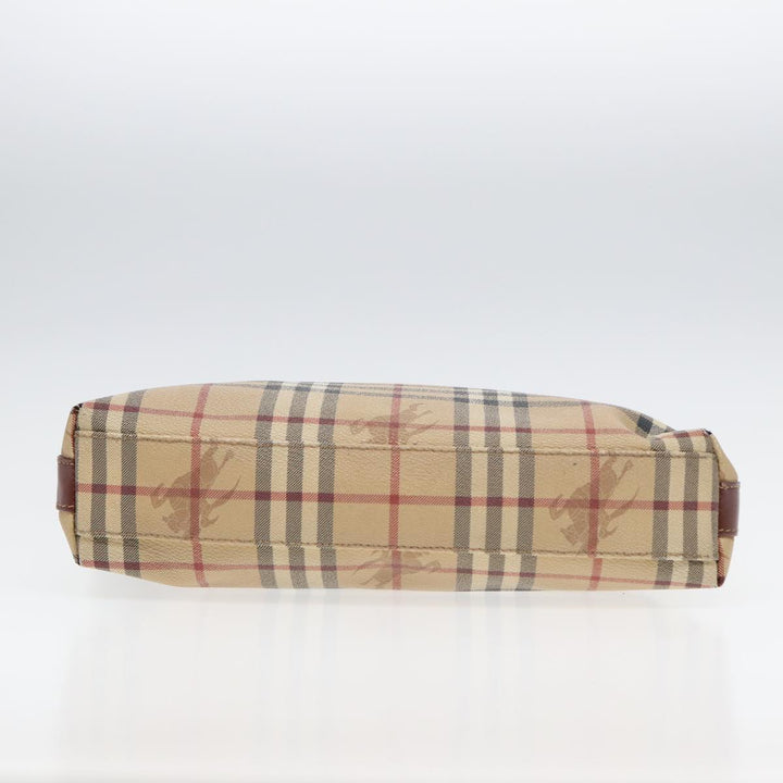 Burberry Nova Check Shoulder Bag Canvas Beige Auth bs16479