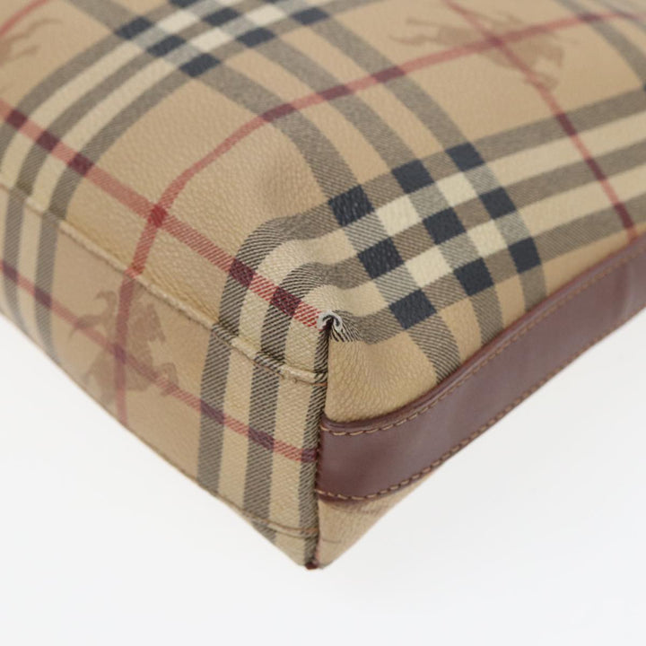 Burberry Nova Check Shoulder Bag Canvas Beige Auth bs16479