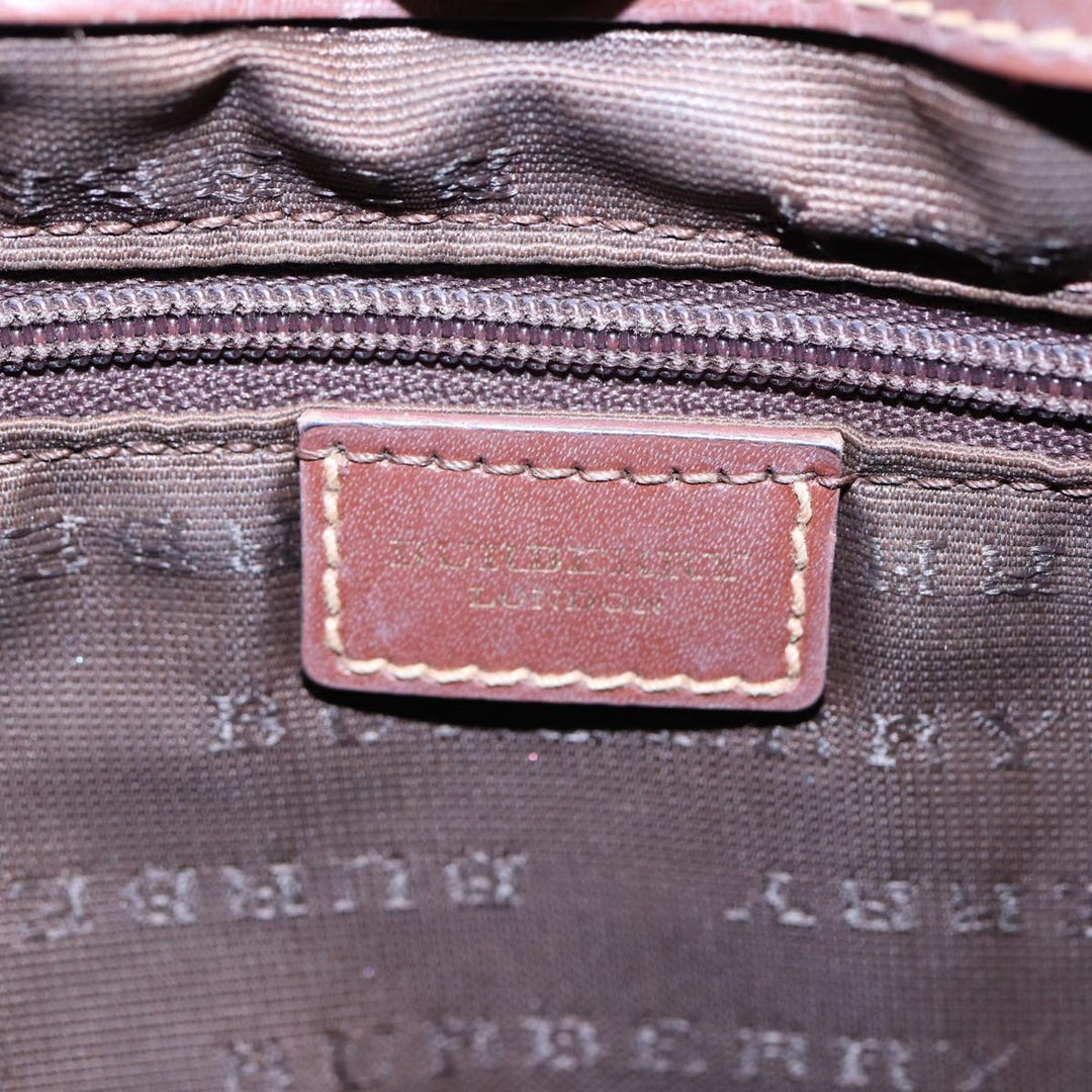 Burberry Nova Check Shoulder Bag Canvas Beige Auth bs16479