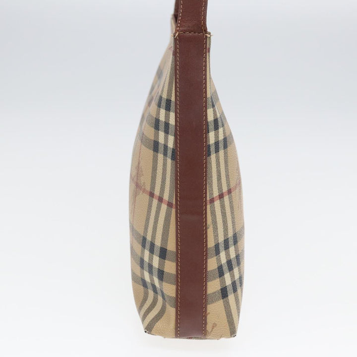 Burberry Nova Check Shoulder Bag Canvas Beige Auth bs16479