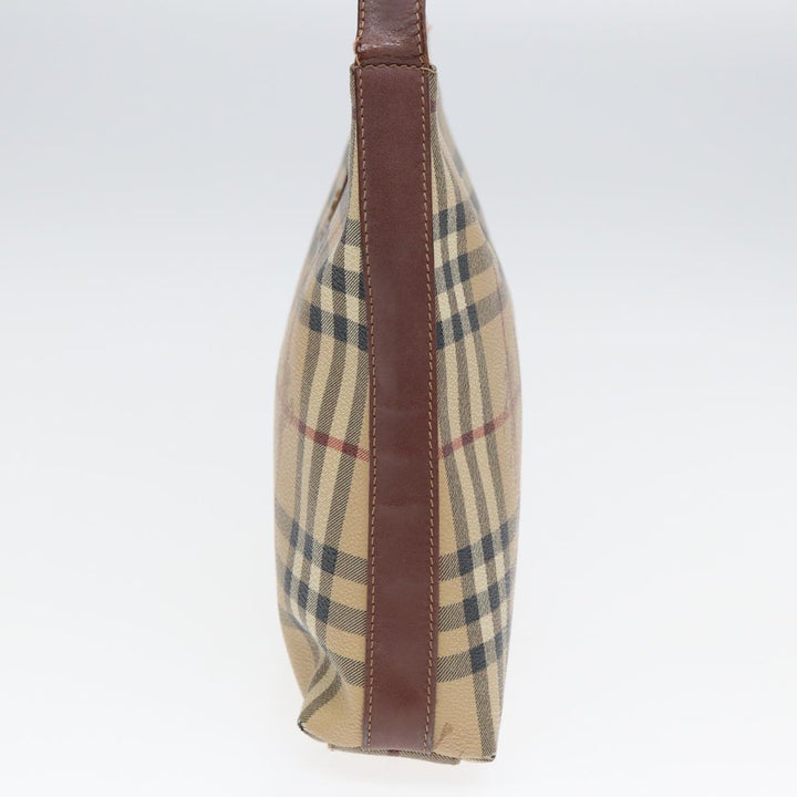 Burberry Nova Check Shoulder Bag Canvas Beige Auth bs16479