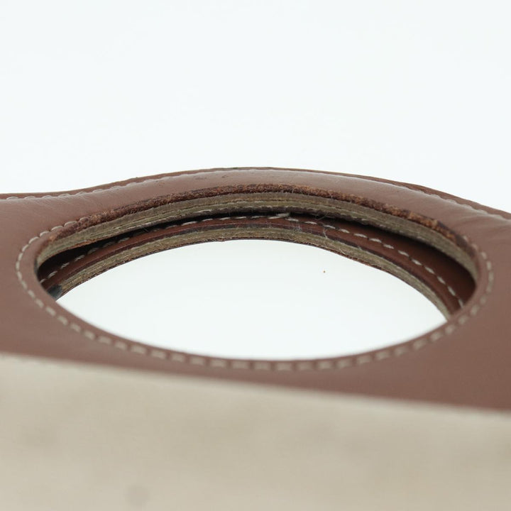 Burberry Hand Bag Canvas Leather 2way Beige Auth bs16488