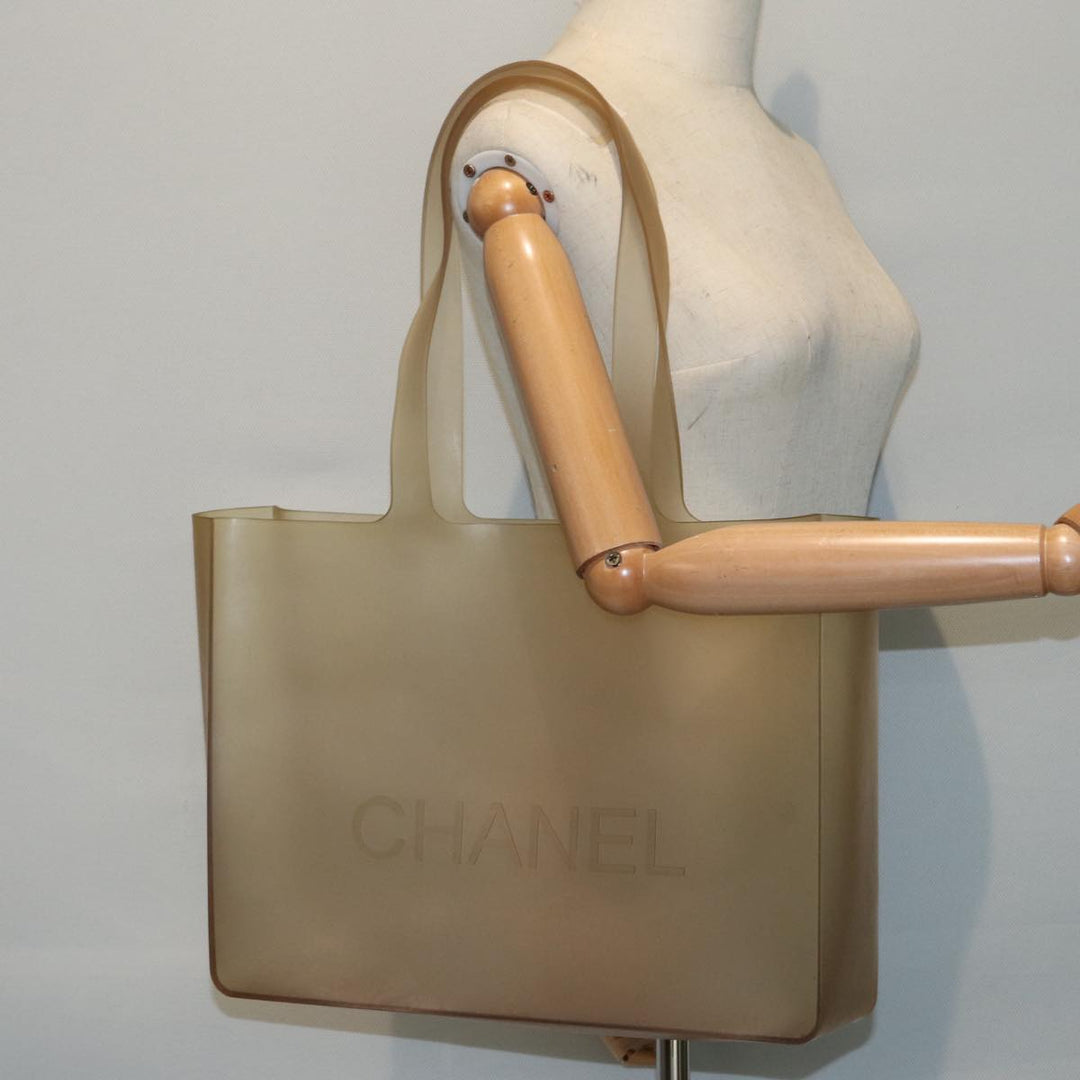Chanel Tote Bag Rubber Clear CC Auth bs16569