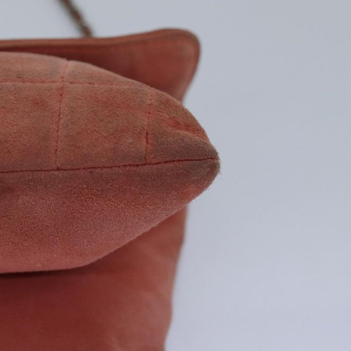 Top Quality Chanel Choco Bar Chain Hand Bag Suede Orange CC Auth bs16570