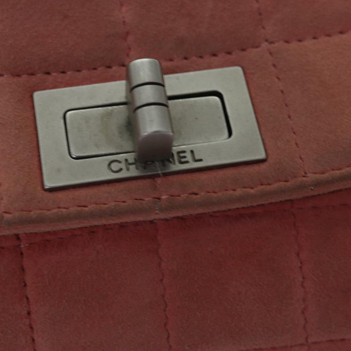 Top Quality Chanel Choco Bar Chain Hand Bag Suede Orange CC Auth bs16570