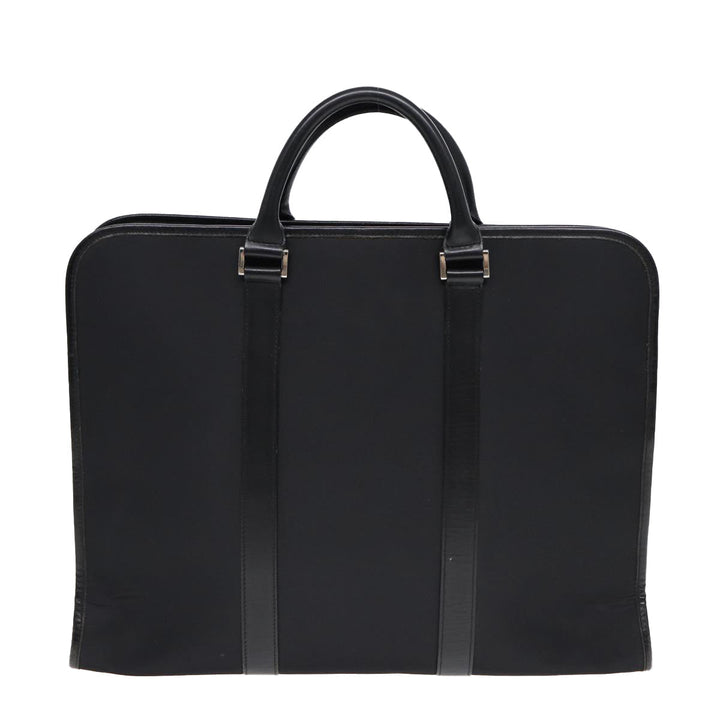 Burberry Black label Hand Bag Nylon Black Silver Auth bs16576