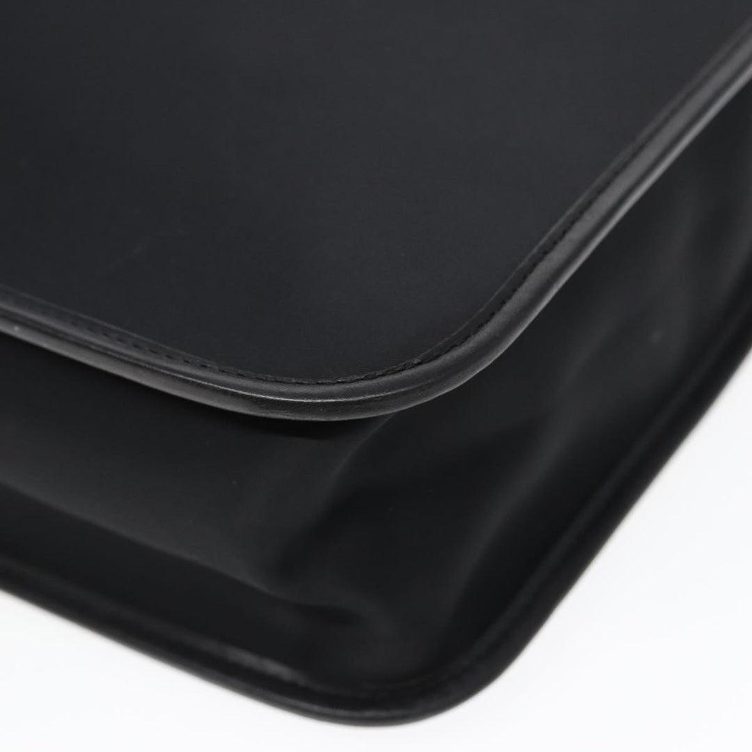 Burberry Hand Bag Nylon Black Silver Auth bs16577