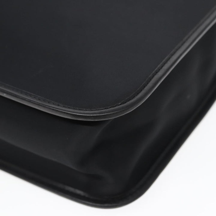 Burberry Hand Bag Nylon Black Silver Auth bs16577