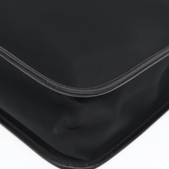 Burberry Hand Bag Nylon Black Silver Auth bs16577