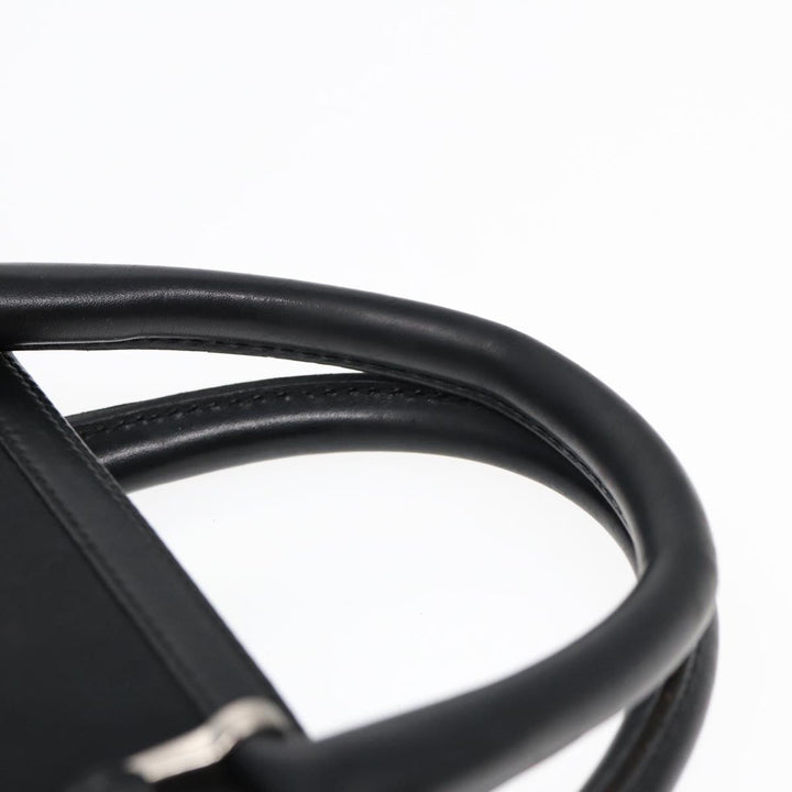 Burberry Hand Bag Nylon Black Silver Auth bs16577