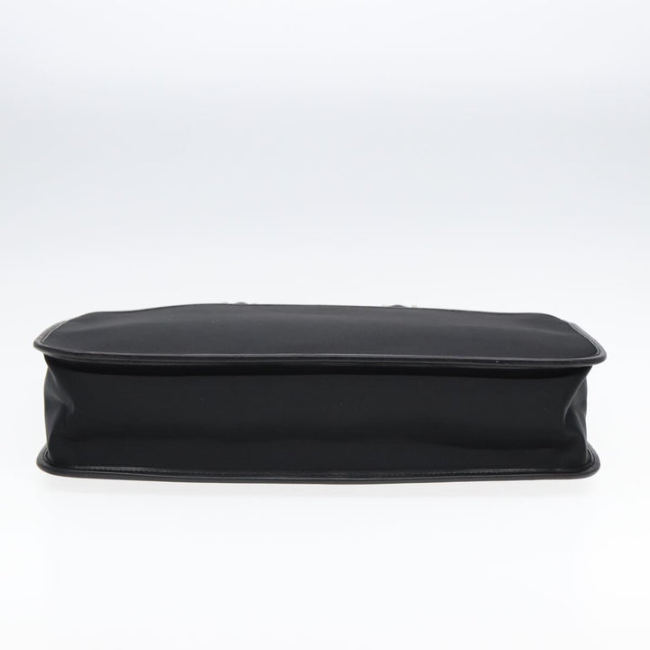 Burberry Hand Bag Nylon Black Silver Auth bs16577