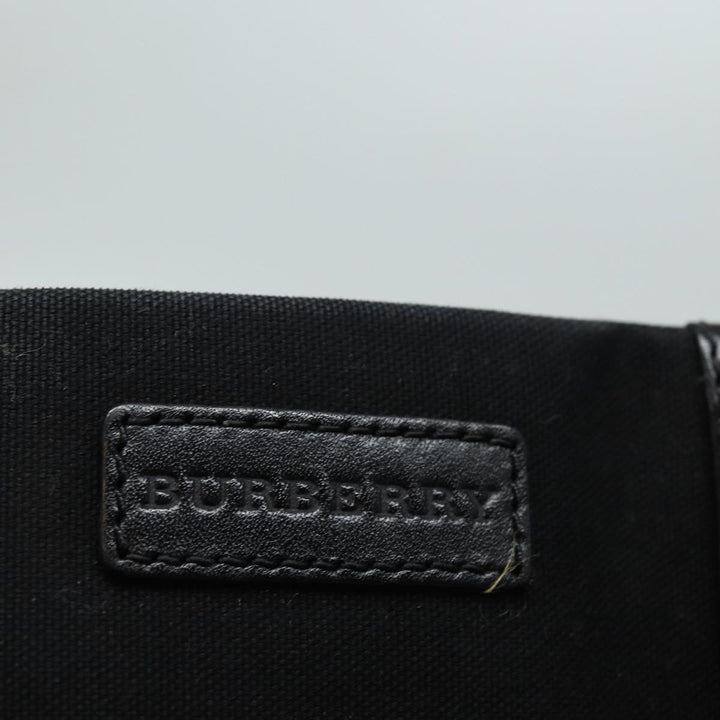 Burberry Tote Bag Canvas Beige Black Auth bs16580