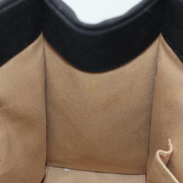 Burberry Tote Bag Canvas Beige Black Auth bs16580