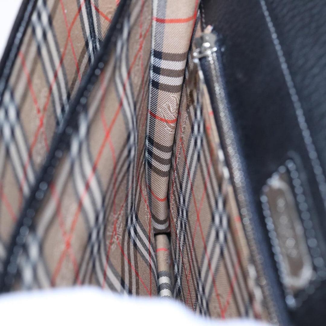 Top Quality Burberry Hand Bag Leather Black Auth bs16611