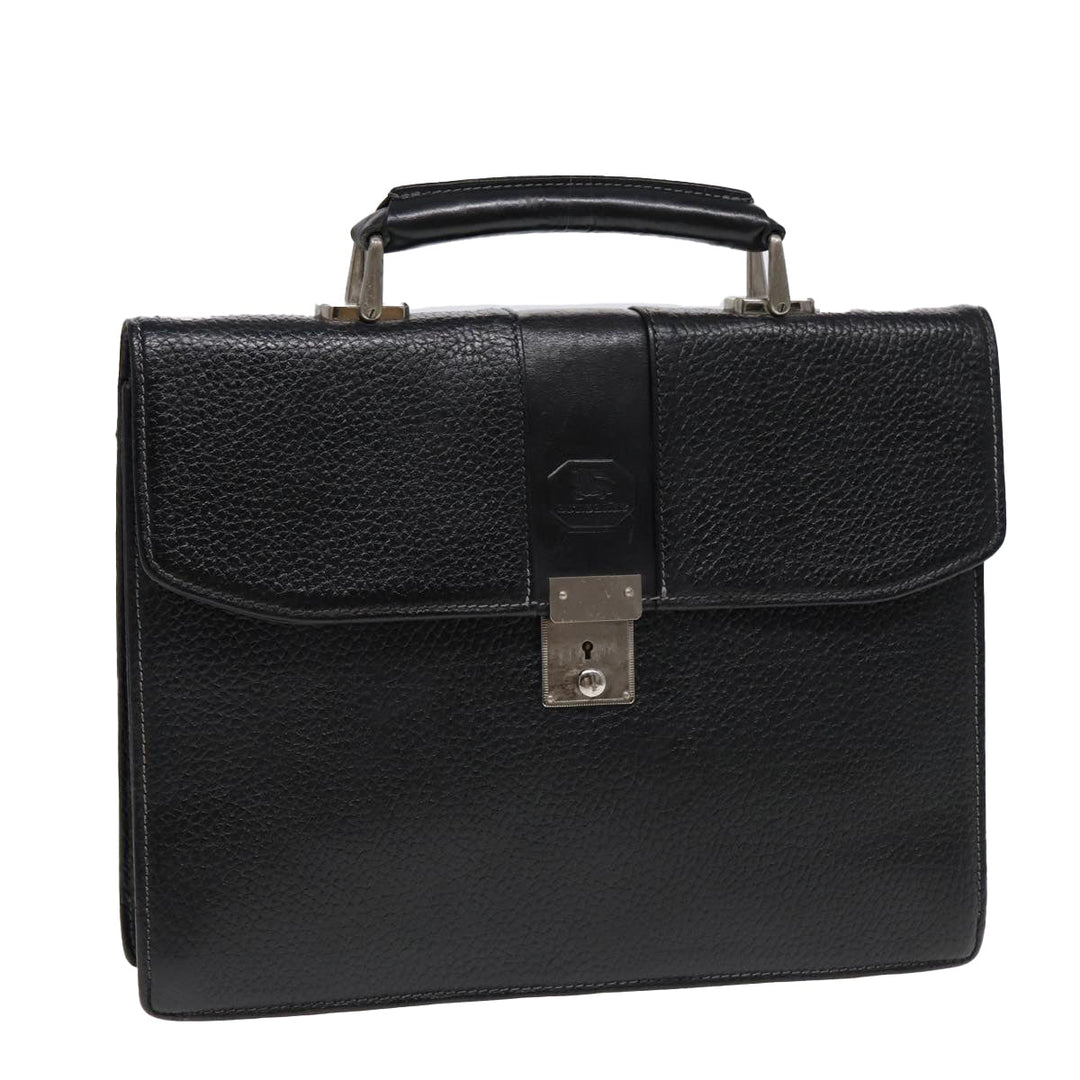 Burberry Hand Bag Leather Black Auth bs16611