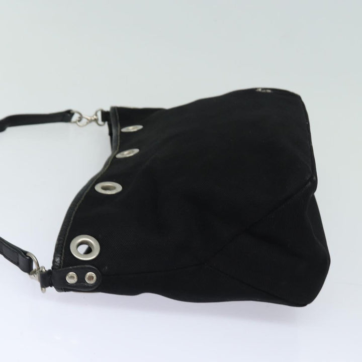 Burberry Nova Check Blue Label Shoulder Bag Canvas Black Purple Auth bs16613