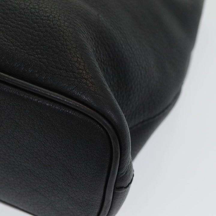 BurberrySs Hand Bag Leather Black Auth bs16614