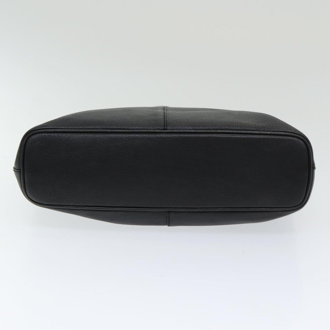 BurberrySs Hand Bag Leather Black Auth bs16614