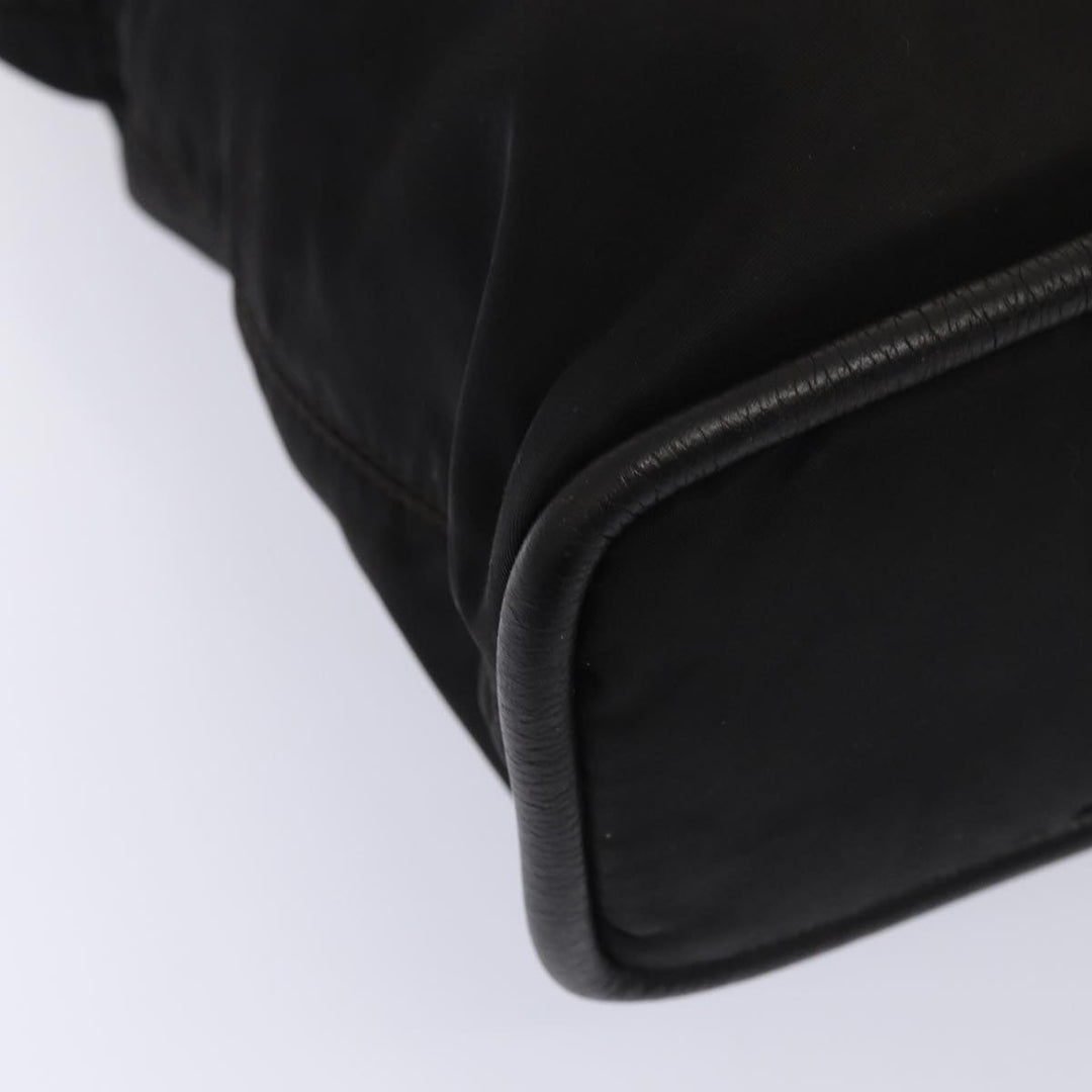 Celine Hand Bag Nylon Black Auth bs16617