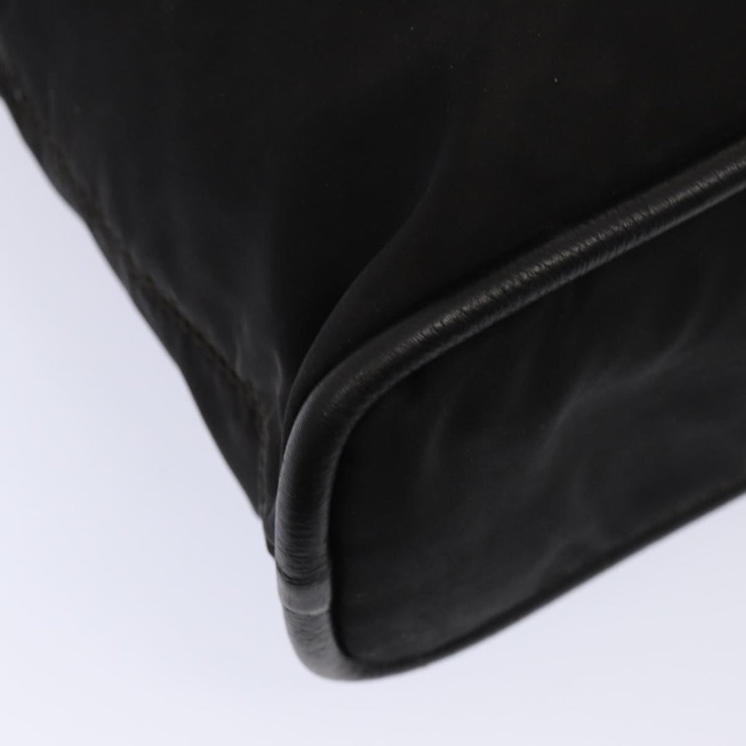 Celine Hand Bag Nylon Black Auth bs16617