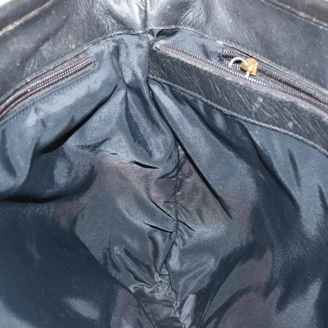 Celine Hand Bag Nylon Black Auth bs16617