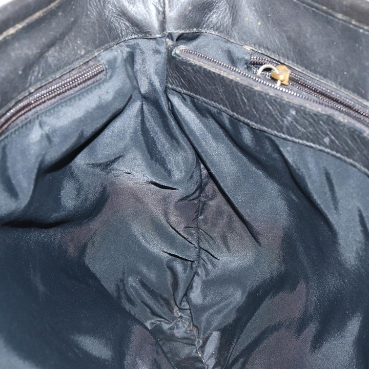 Celine Hand Bag Nylon Black Auth bs16617