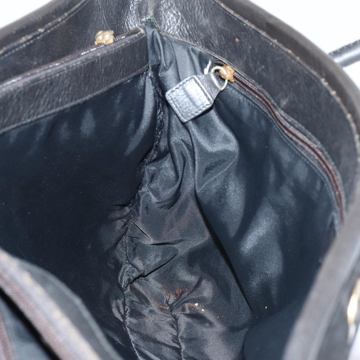 Celine Hand Bag Nylon Black Auth bs16617