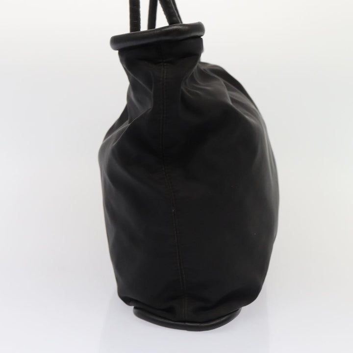 Celine Hand Bag Nylon Black Auth bs16617