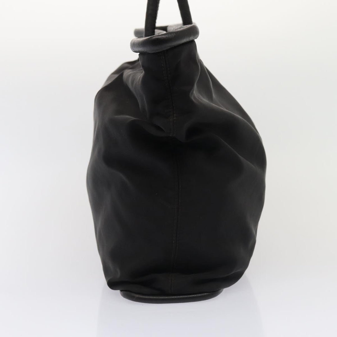 Celine Hand Bag Nylon Black Auth bs16617