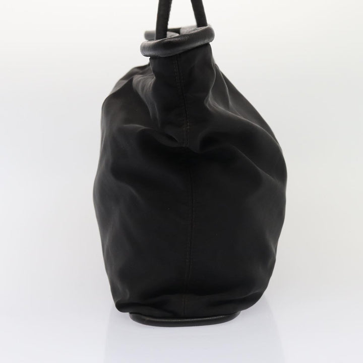 Celine Hand Bag Nylon Black Auth bs16617