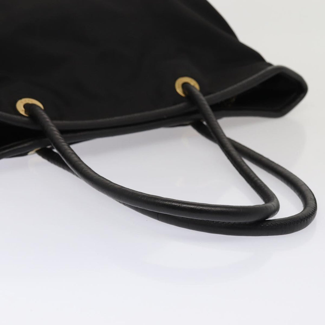 Celine Hand Bag Nylon Black Auth bs16617