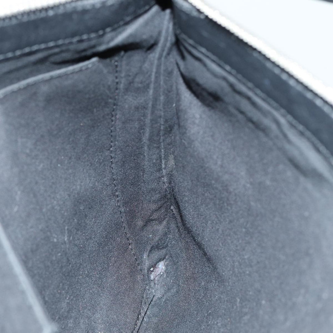 Top Quality Balenciaga Clutch Bag Canvas Leather Blue Black Silver 420407 Auth bs16618