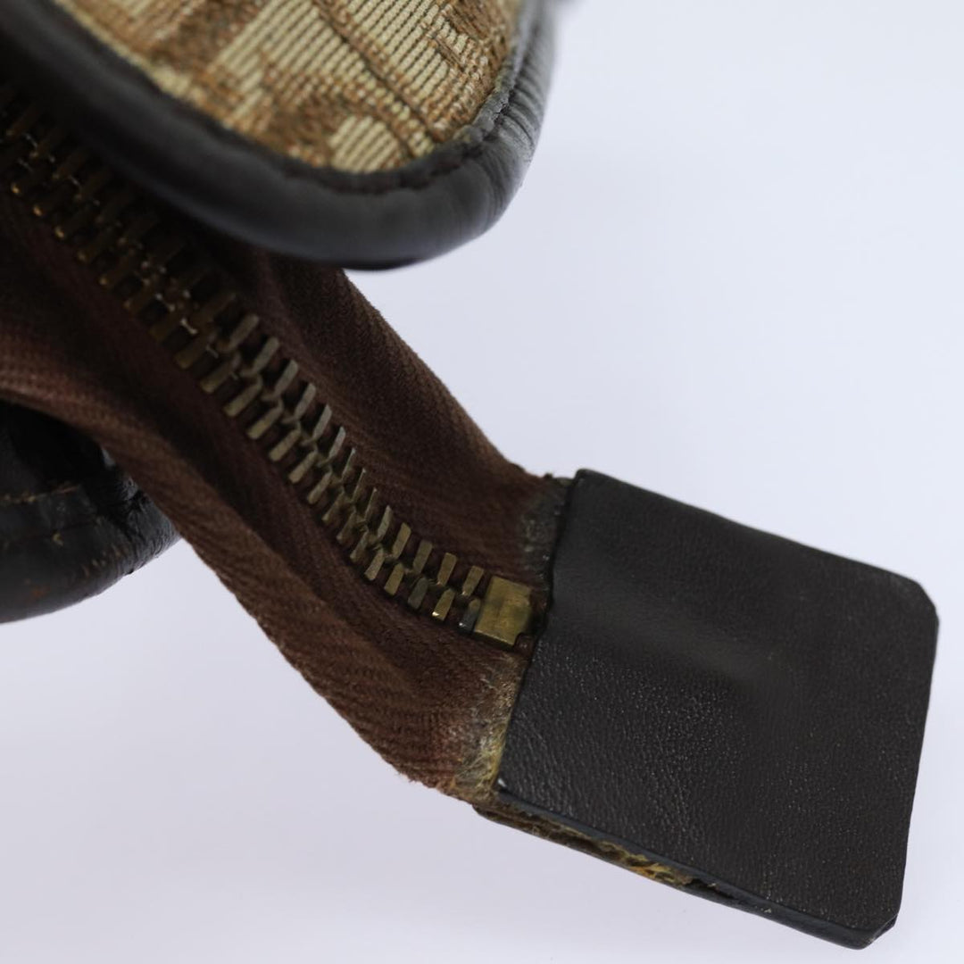 CHRISTIAN Top quality Dior Trotter Canvas Clutch Bag Brown Auth bs16656
