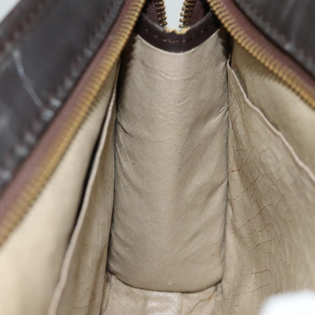 CHRISTIAN Top quality Dior Trotter Canvas Clutch Bag Brown Auth bs16656