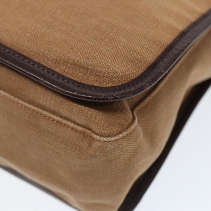 Burberry Shoulder Bag Canvas Beige Auth bs16675
