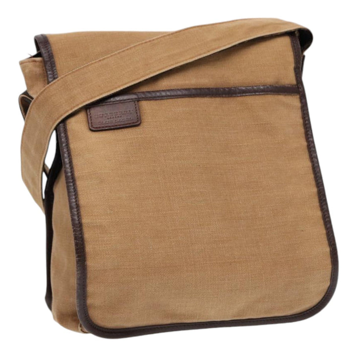 Burberry Shoulder Bag Canvas Beige Auth bs16675