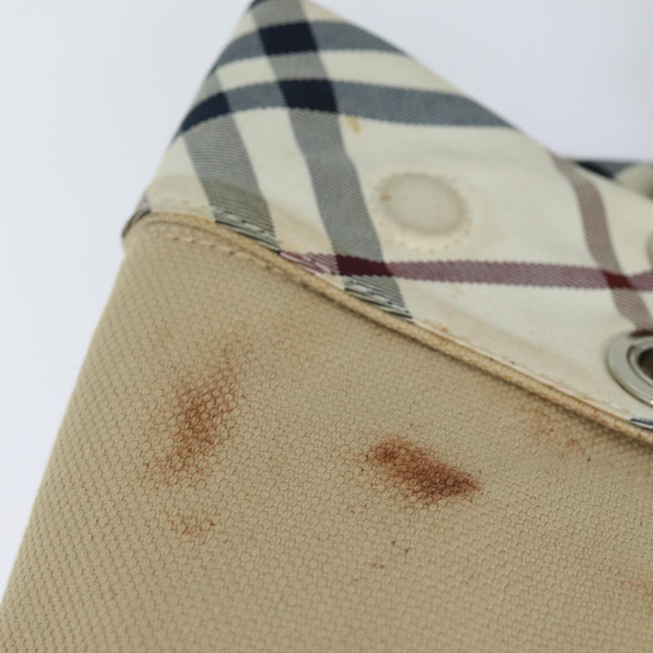 Burberry Nova Check Blue Label Tote Bag Canvas 2way Beige Brown Auth bs16677