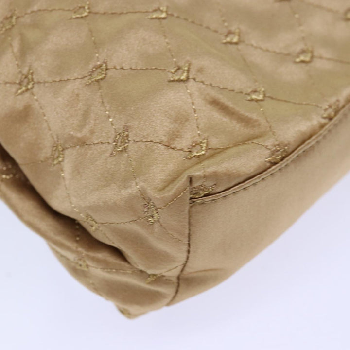 Bottega veneta Hand Bag Satin Gold Auth bs16690