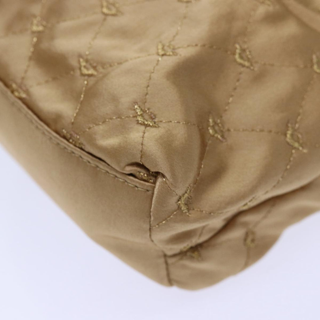 Bottega veneta Hand Bag Satin Gold Auth bs16690