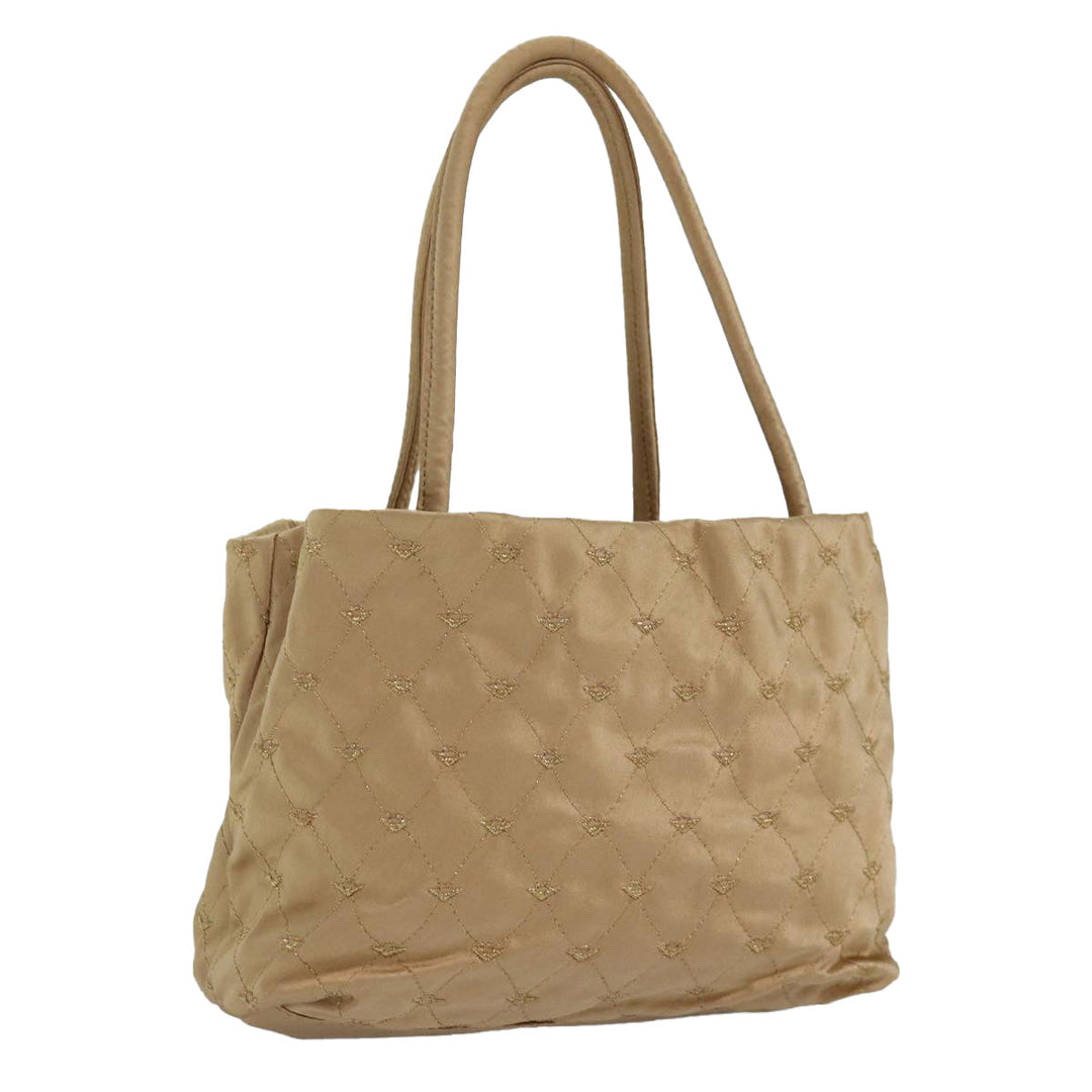 Bottega veneta Hand Bag Satin Gold Auth bs16690