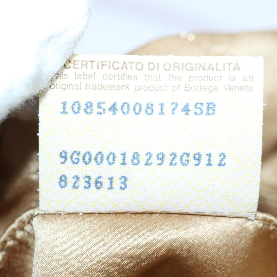 Bottega veneta Hand Bag Satin Gold Auth bs16690