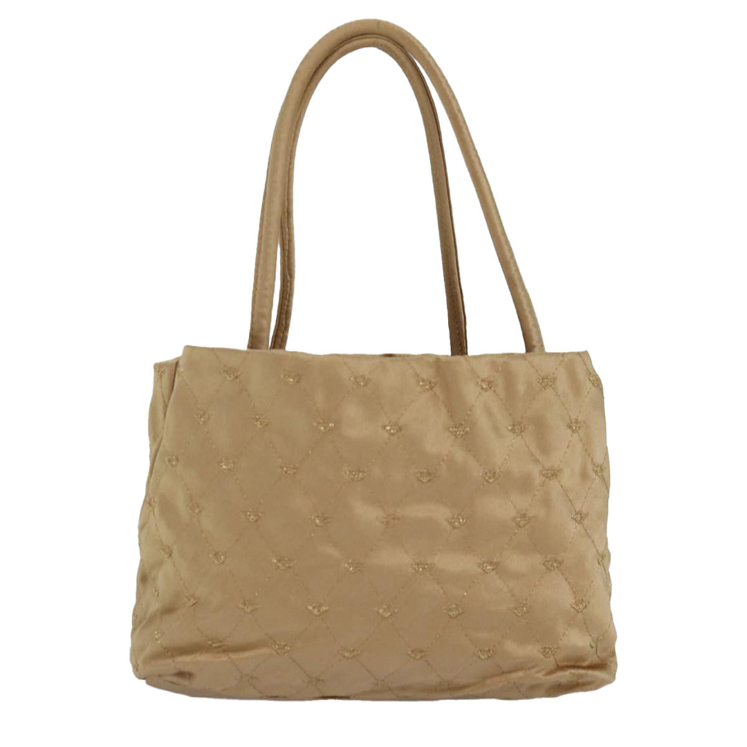 Bottega veneta Hand Bag Satin Gold Auth bs16690