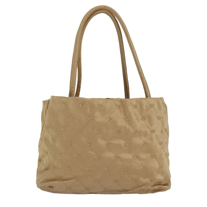 Bottega veneta Hand Bag Satin Gold Auth bs16690