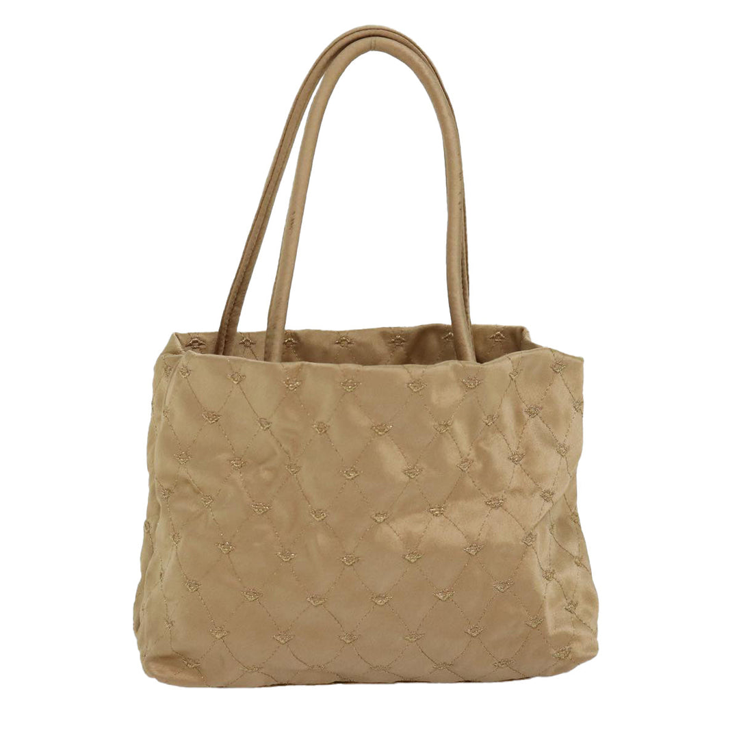 Bottega veneta Hand Bag Satin Gold Auth bs16690