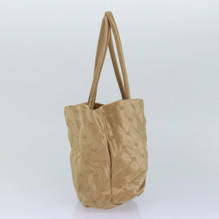 Bottega veneta Hand Bag Satin Gold Auth bs16690